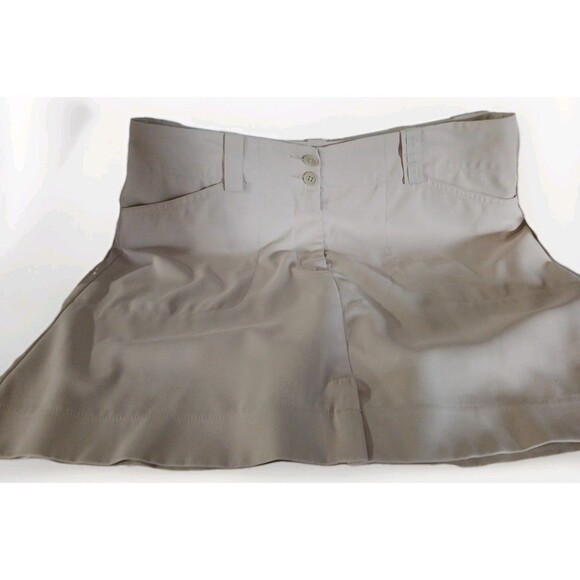 Nike Golf Tennis  Dri Fit Athletic Skort/Skirt Khaki Beige Womens 8-Med NEW - Picture 1 of 16